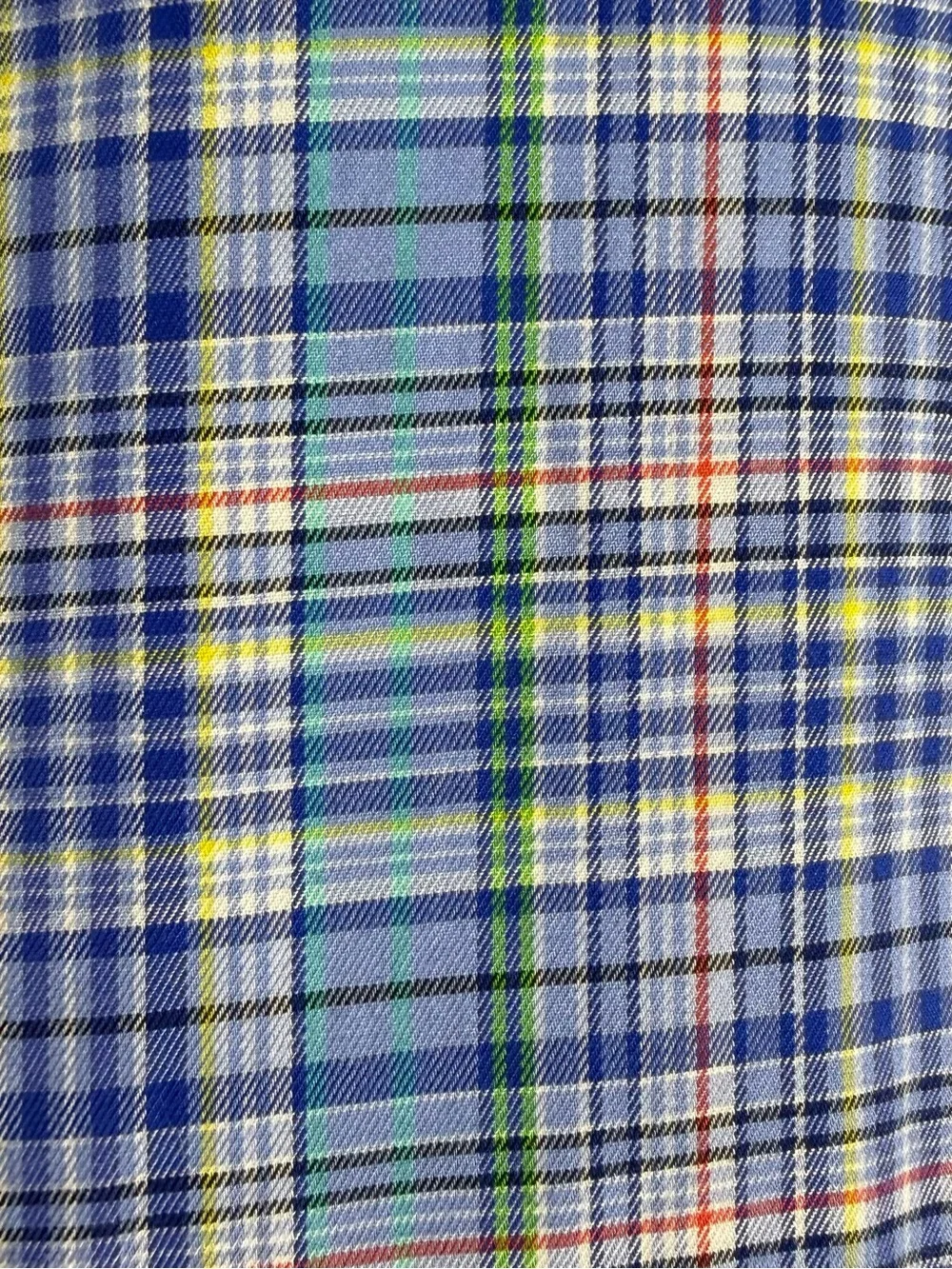 Polo Ralph Lauren Plaid Button Up Shirt Large Blue Cotton Long Sleeve